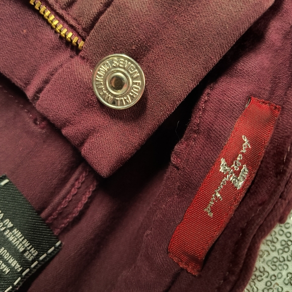 7 For All Mankind Plum Color Pants - Picture 3 of 4